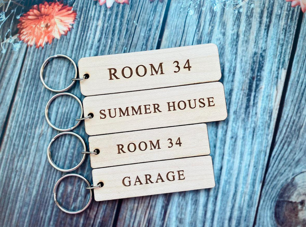 Personalised Keyring, Key Fob, Custom Hotel/Holiday Lets Keyrings, Shed, Car, Garage Key, KeyChain, Key Labs, Organisation