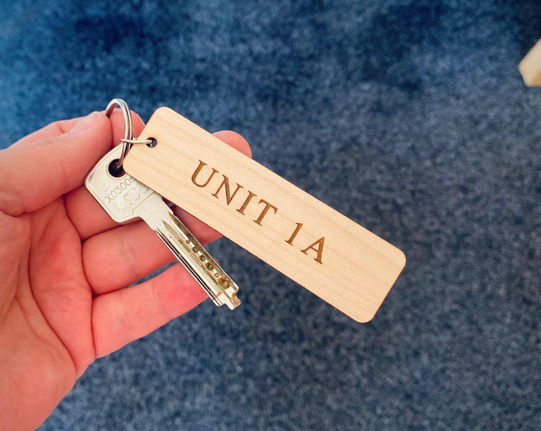 Personalised Keyring, Key Fob, Custom Hotel/Holiday Lets Keyrings, Shed, Car, Garage Key, KeyChain, Key Labs, Organisation