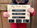 First Day Of School Photo Board, Personalised Starting School Sign, Back To School Sign, First Day Photo Prop, Wipe Clean School Keepsake