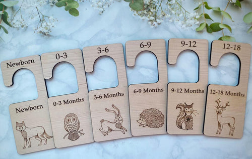Baby Wardrobe Dividers, Woodland Animal Clothes Separators, Baby Clothes Organisation, Woodland Nursery Decor, New Baby present.