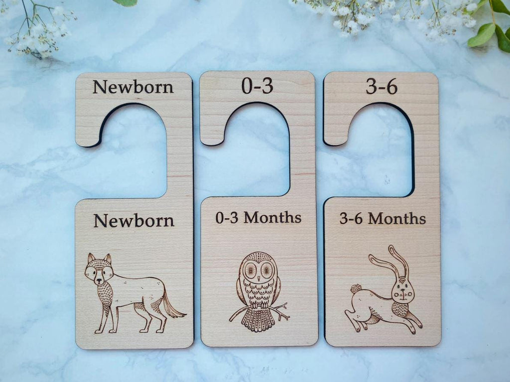Baby Wardrobe Dividers, Woodland Animal Clothes Separators, Baby Clothes Organisation, Woodland Nursery Decor, New Baby present.