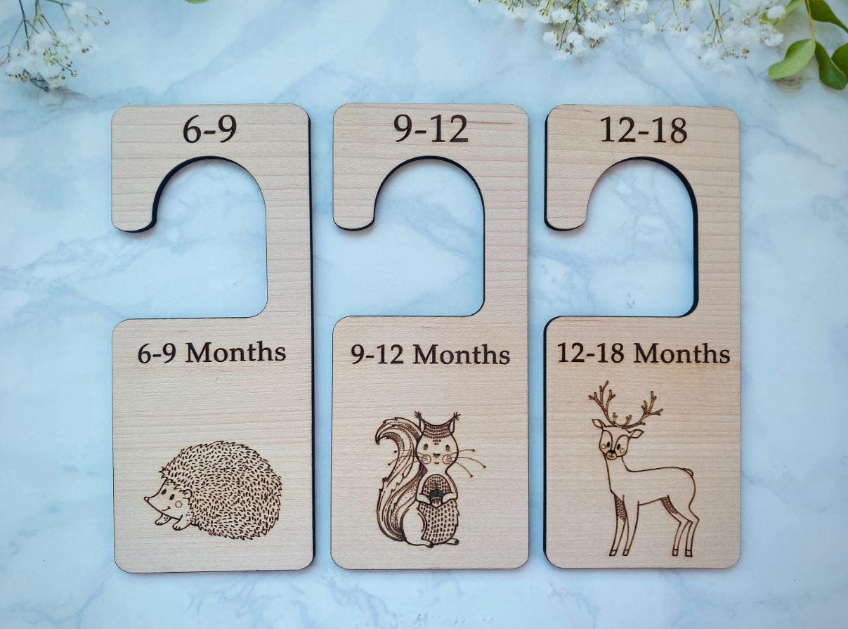 Baby Wardrobe Dividers, Woodland Animal Clothes Separators, Baby Clothes Organisation, Woodland Nursery Decor, New Baby present.