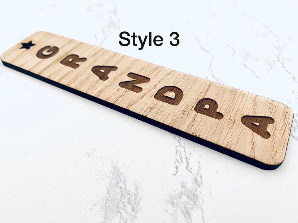 Personalised Wooden Engraved Bookmark for Dad Daddy Grandpa Grandad Papa Fathers Day Novelty Gift For Him For Men Book Gift Reading Birthday