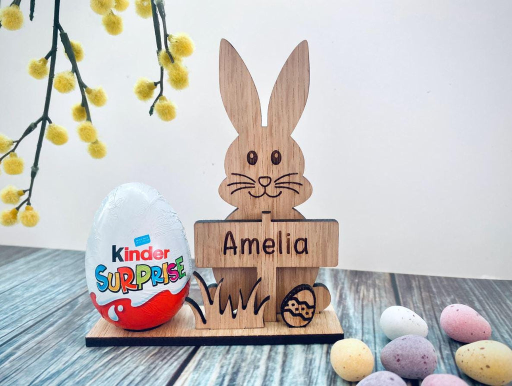 Personalised Easter Bunny Egg Holder, Kids Easter Gifts, Creme Egg Holder, Cute Easter Egg Bunny Stand, For Children, Easter Decor