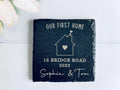 Our First Home Coaster - Personalised Coaster - Moving House - First Home - Slate Personalised Coaster - Personalised Gift - New home Gift