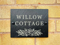 Personalised House Name, House Number Sign, Rustic Engraved Slate Sign, Door Plaque With Fixings,  Garden Decor