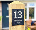 Personalised Engraved Slate Address, House Name or Number Sign: Rustic Door Number Plaque.