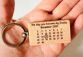 Personalised wooden birth date keyring for Daddy, Gift From the baby, Babies 1st Christmas, New Baby Gift, Mothers or Fathers Day, Birthday