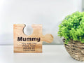 Personalised Mummy Jigsaw Piece, Free Standing Wooden Ornament, For Mums, Mummys, For Her, Mothers Day, Birthday, Christmas, From The Kids