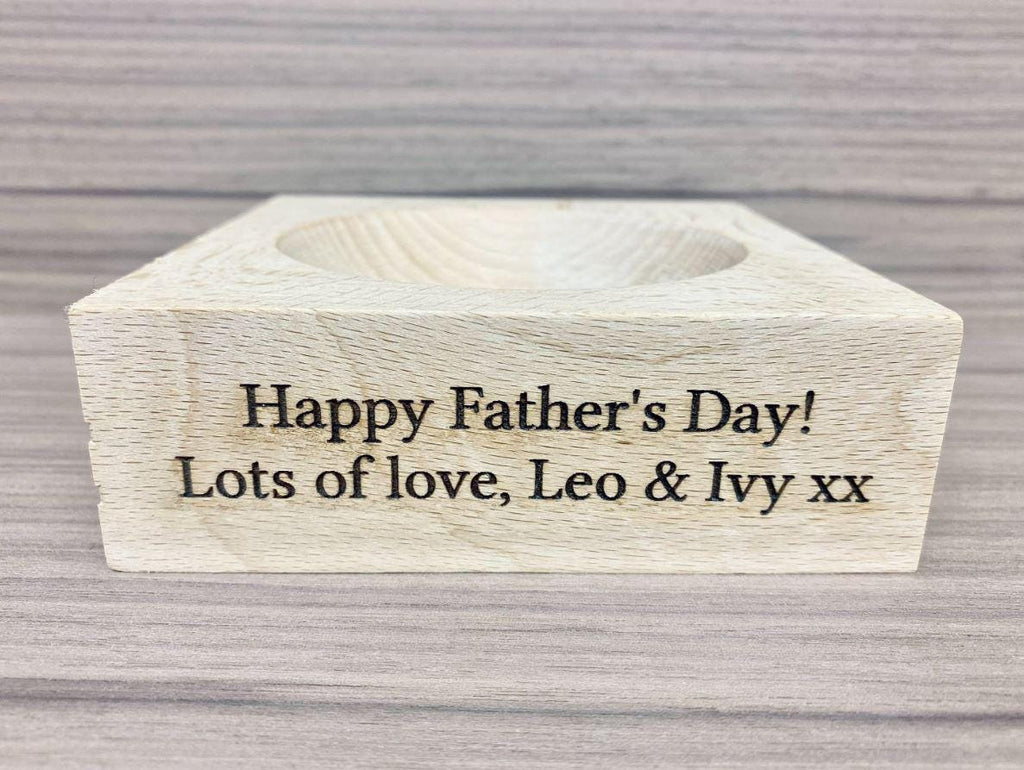 Personalised Wooden Engraved Organiser Coin Keys Watch Holder, Fathers Day Birthday Christmas Gifts for him, Dad Daddy Grandad Papa Grandpa