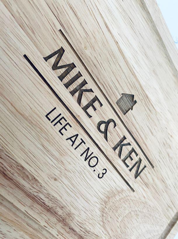 Personalized Engraved Wood Cutting Board, Custom Family Gift