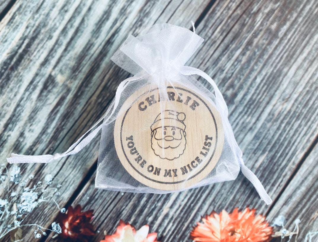 Christmas Nice List Button, Santa Good List Award, Father Christmas, Xmas Eve Box Gifts, Well Done, Children's Wooden Token, North Pole Kids