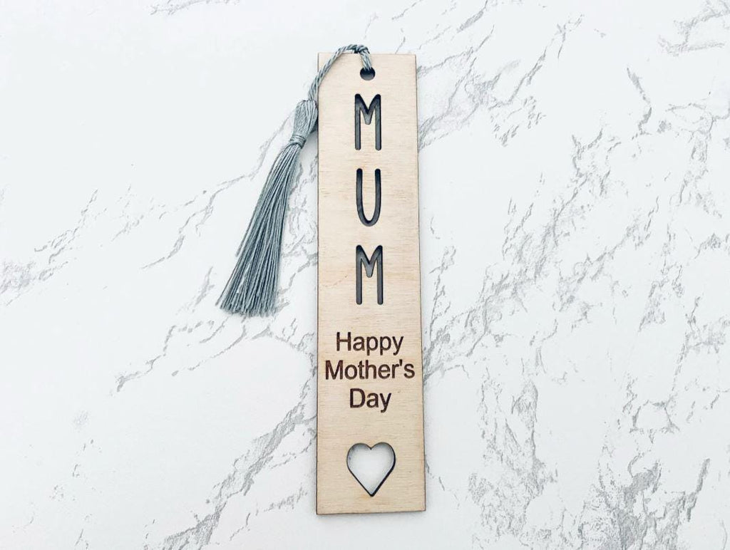 Personalised Wooden Bookmark, Engraved Bookmark Gift, Motherâ€™s Day Mum Present, Grandma Nannie Personalised Name Gift Reading Bookmark Kids