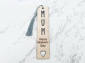 Personalised Wooden Bookmark, Engraved Bookmark Gift, Motherâ€™s Day Mum Present, Grandma Nannie Personalised Name Gift Reading Bookmark Kids