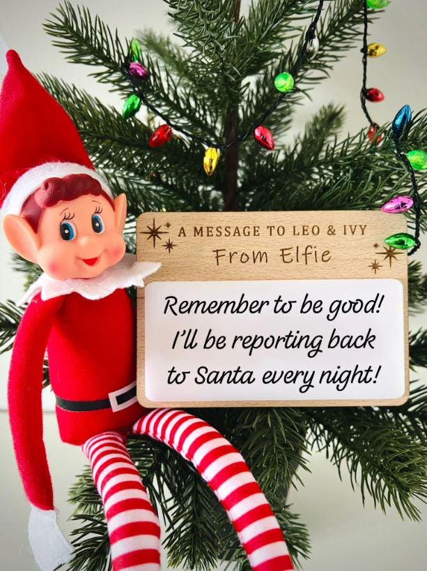 Personalised Christmas Elf Message, From Your Elf, Naughty Elf Arrival Ideas, Christmas For Kids, From The Elf Christmas Card And Gift
