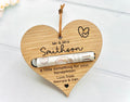 Personalized Oak Veneer Wedding Money Holder, Honeymoon Gift