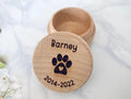 Personalised Pet Memorial Box, Wooden Trinket Pet Keepsake, Pet Loss Gift, Dog Ashes, Cat Ashes, Animal Memory Box, Wooden Pet Urn