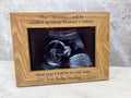 Baby Christmas Photo Frame, Gift From The Bump, Xmas Pregnancy Announcement, Personalised Wooden Baby Photo Frame, Scan Picture Gift