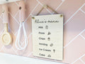 Personalised Childâ€™s Play Kitchen Sign | Kids Kitchen Cafe Menu | Wooden Kitchen | Mud Kitchen Accessories | Playroom Decor Sign | Play Menu