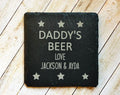 Personalised Slate Coaster For Fathers Day Present Gift for Dad Papa Grandpa Daddy Grandad For Him Special Keepsake Novelty Coaster Cute
