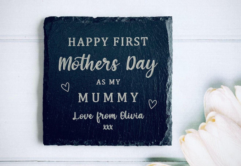 Personalised Coaster slate. Perfect Gift for Mothers Day, Christmas, Birthday, Cute Gift For Mummy, Mommy, mum, Gran, Granny, Nana Grandma.
