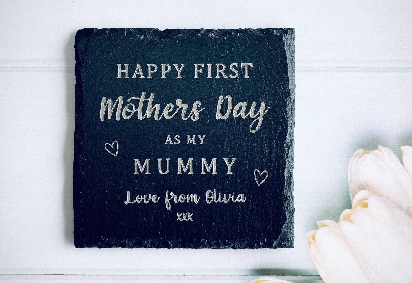 Personalised Coaster slate. Perfect Gift for Mothers Day, Christmas, Birthday, Cute Gift For Mummy, Mommy, mum, Gran, Granny, Nana Grandma.