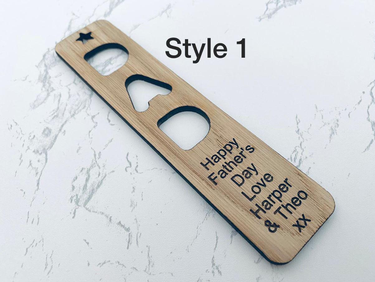 Personalised Wooden Engraved Bookmark for Dad Daddy Grandpa Grandad Papa Fathers Day Novelty Gift For Him For Men Book Gift Reading Birthday