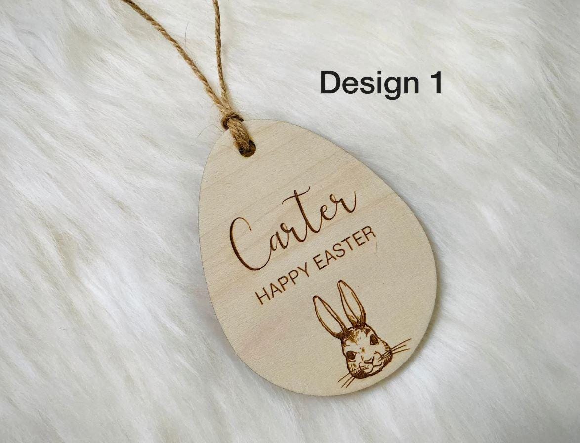 Personalised Easter Gift Tags, Easter Baubles For Children, Kids Easter Gifts, Easter Decor, Easter Bunny, Floral Easter, Wooden Easter Gift