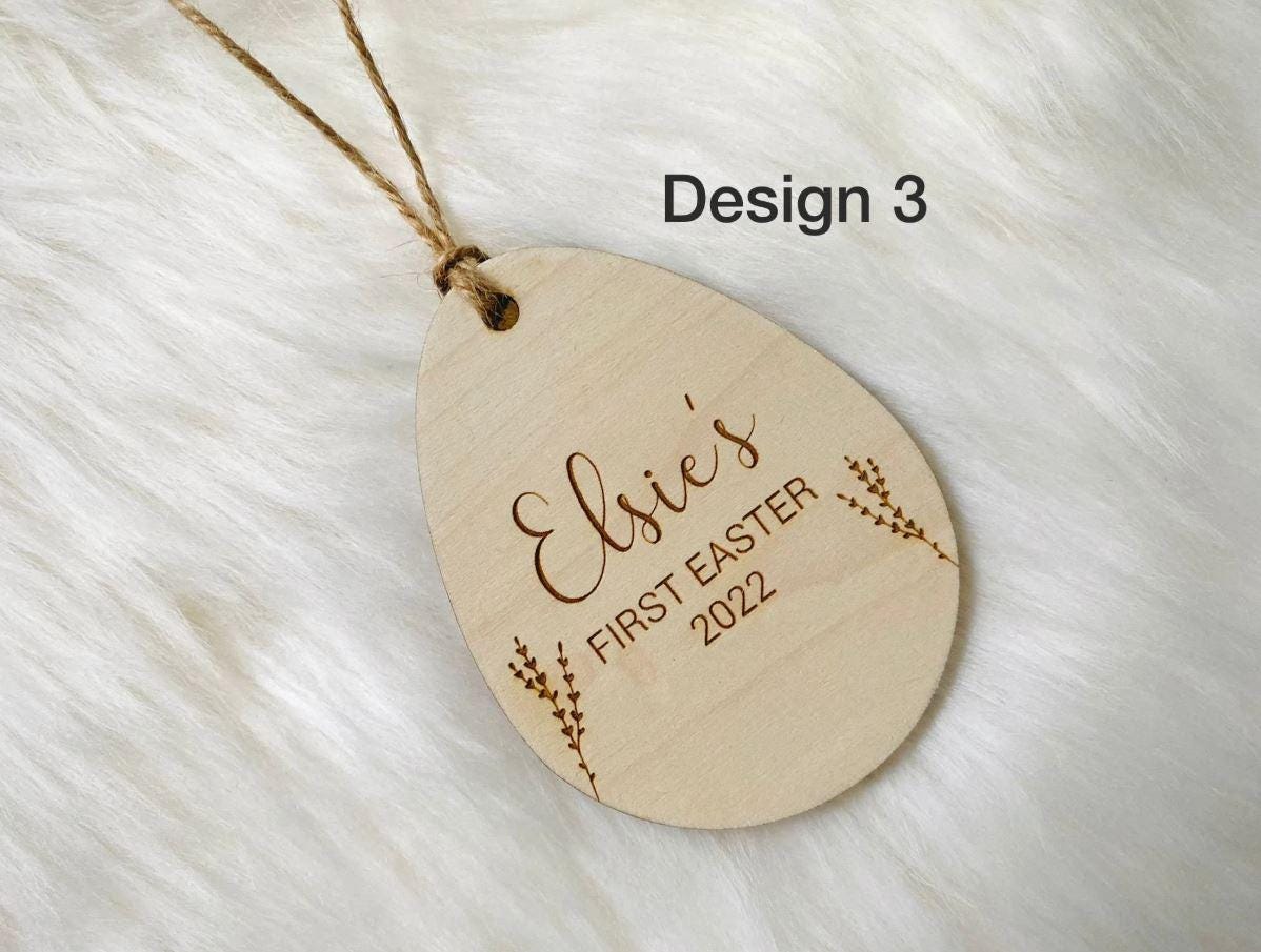 Personalised Easter Gift Tags, Easter Baubles For Children, Kids Easter Gifts, Easter Decor, Easter Bunny, Floral Easter, Wooden Easter Gift