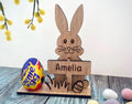 Personalised Easter Bunny Egg Holder, Kids Easter Gifts, Creme Egg Holder, Cute Easter Egg Bunny Stand, For Children, Easter Decor