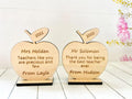 Personalised Teacher Appreciation Trophy: Engraved, Wood, End Of School Year Present Desk Accessories, Teaching Assistant, Nursery Worker