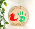 Personalised Childrenâ€™s Handprint perfect for Fathers Day, Christmas, Birthday, Plaque for Daddy, Dad, Dada Special Keepsake Gift From Baby