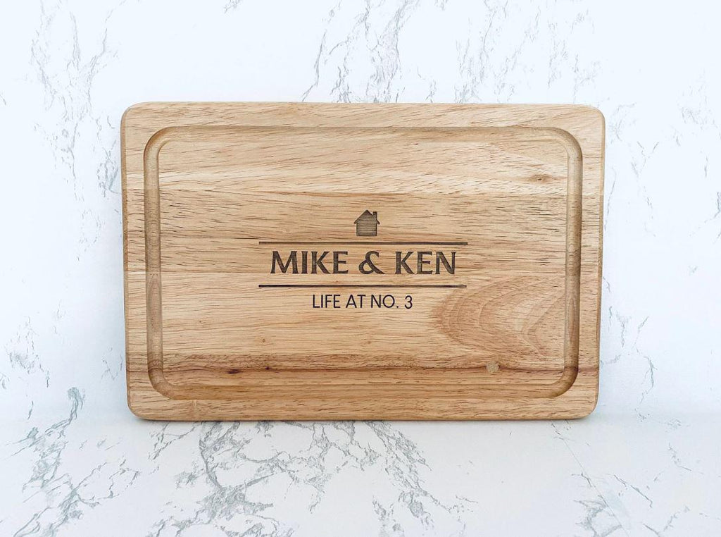 Personalized Engraved Wood Cutting Board, Custom Family Gift