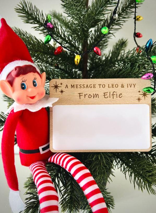 Personalised Christmas Elf Message, From Your Elf, Naughty Elf Arrival Ideas, Christmas For Kids, From The Elf Christmas Card And Gift