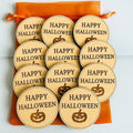 Handmade Wooden Halloween Tokens: Pumpkin Party Favors - set of 10