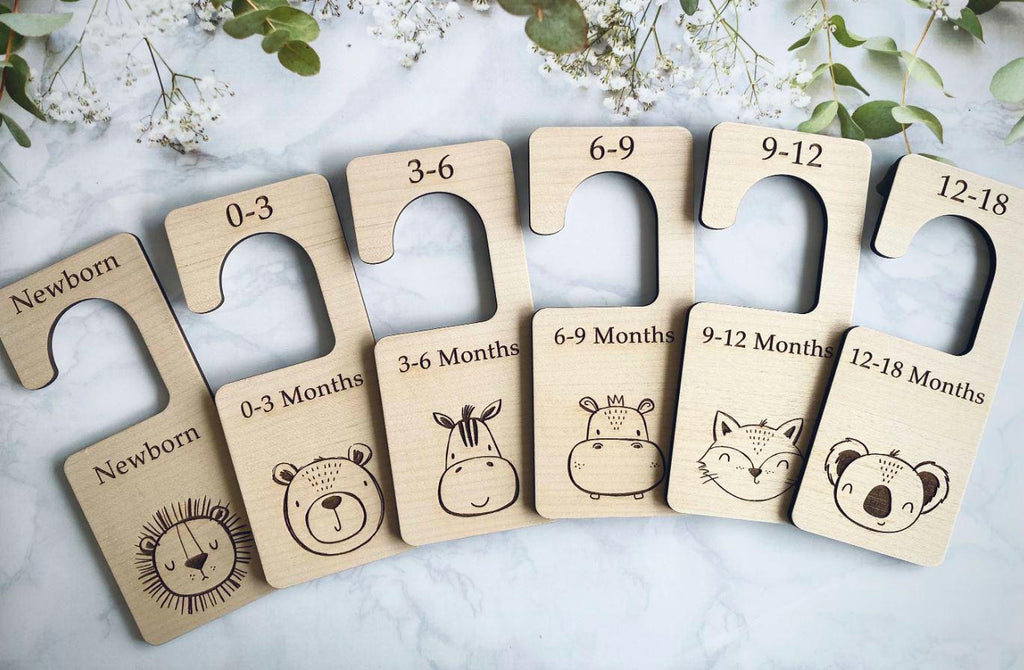 Baby Wardrobe Dividers, Safari Zoo Animal, Clothes Dividers, Organisation, Baby Shower Gift, New Baby Present, Nursery Decor, Cute Baby
