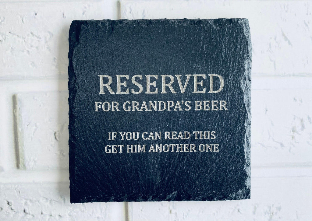 Personalised Coasters For Grandpa, Grandad, Papa, Dad, Daddy, partner Perfect Gift for Christmas, Birthday, Fathers day any occasion