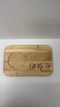 Personalised Engraved Treat Board - off my tits on picky bits â€“ Funny Tea & Biscuit Platter.