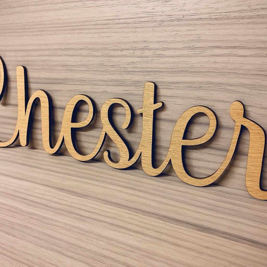 Personalised Oak Name Sign for Nursery, Custom Wooden Kids Room Decor, Handmade in uk