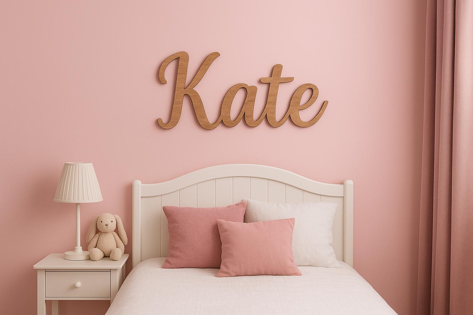 Personalised Oak Name Sign for Nursery, Custom Wooden Kids Room Decor, Handmade in uk